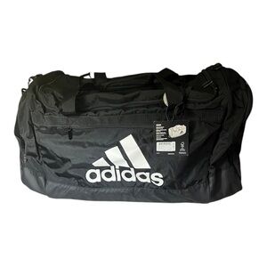 Adidas Defender IV Duffel Bag Unisex Black White Shoulder Strap Training ERK1239